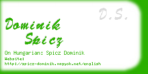 dominik spicz business card